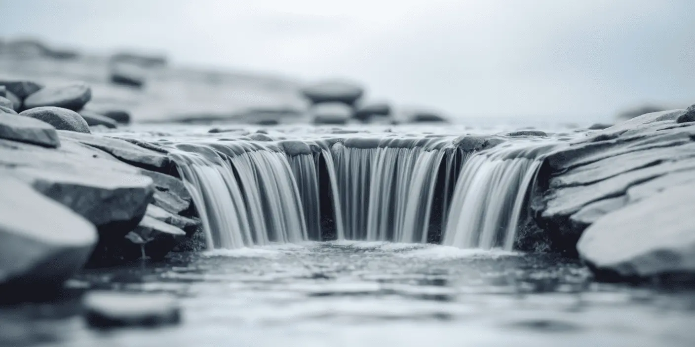 peaceful-waterfall-splitting-into-multi